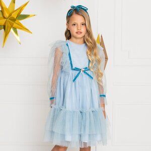 Patachou ! Light Blue dots dress ( 6 Years)